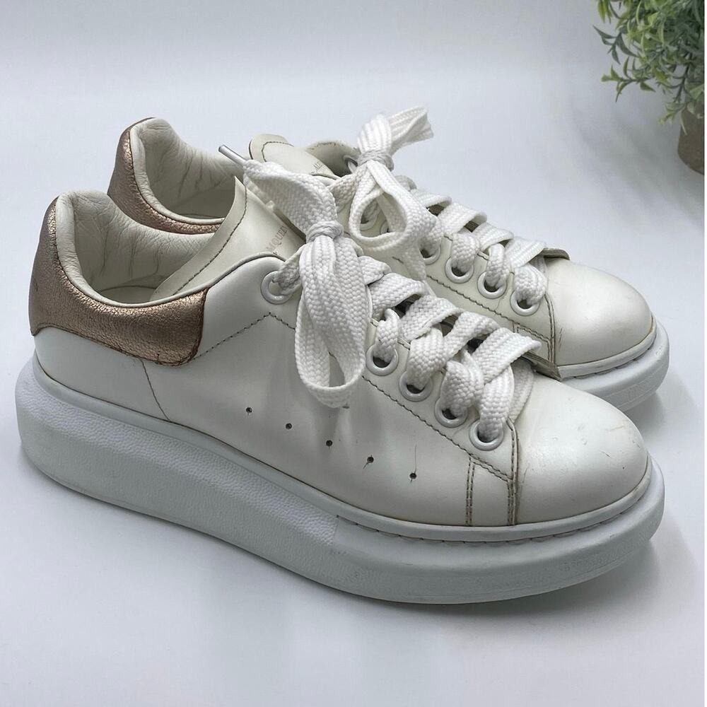 Alexander McQueen Oversized Trainers Sneaker 'White Rose‎ Gold' Sz 36D/US 5